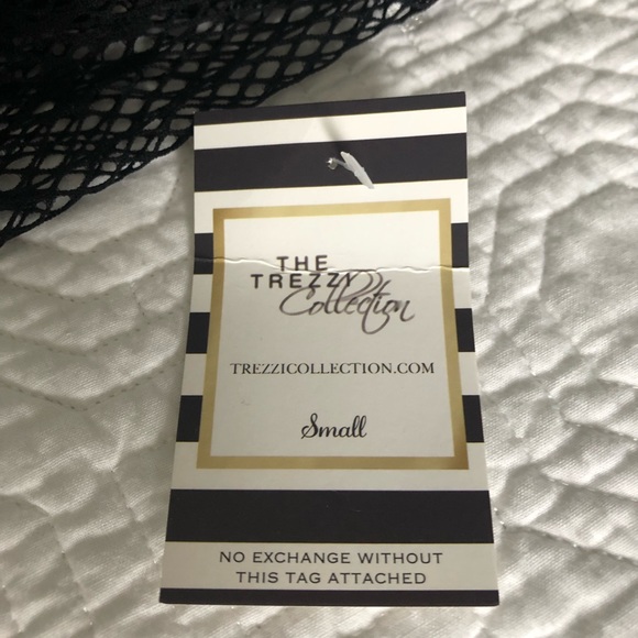 Trezzi Collection Runaway black lace bodysuit S - Picture 8 of 13